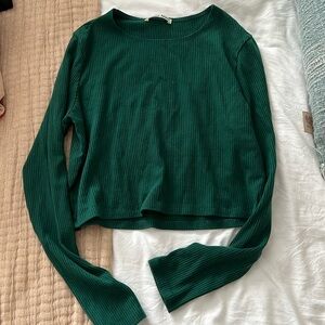 Reformation jeans green long sleeve shirt size medium